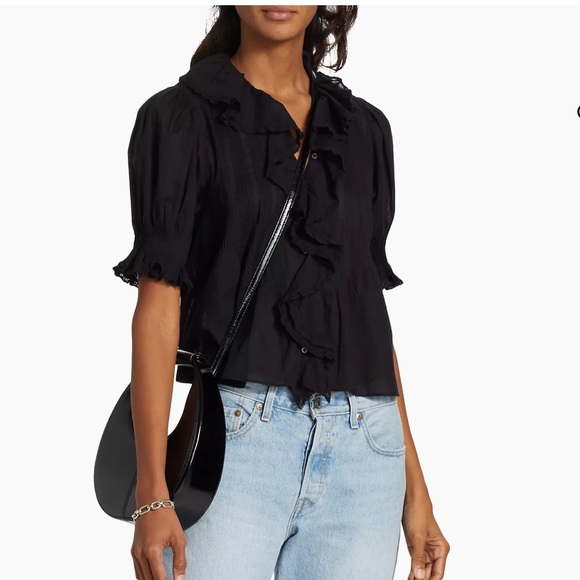 DÔEN Henri Ruffled Puff-Sleeve Top - Picture 4 of 7